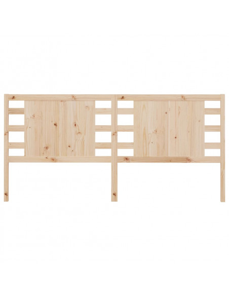 Testiera per Letto 206x4x100 cm in Legno Massello di Pino