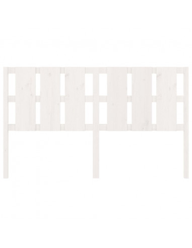Testiera per Letto Bianca 185,5x4x100 cm Legno Massello di Pino