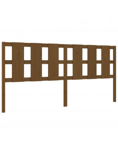 Testiera Letto Miele 205,5x4x100 cm in Legno Massello di Pino 2