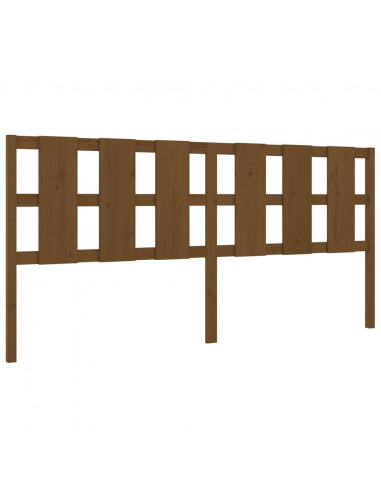 Testiera Letto Miele 205,5x4x100 cm in Legno Massello di Pino