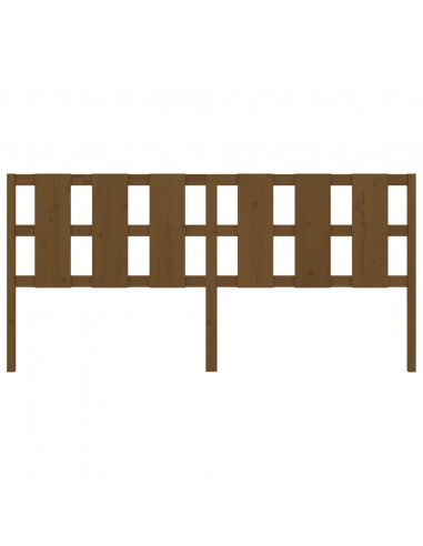 Testiera Letto Miele 205,5x4x100 cm in Legno Massello di Pino