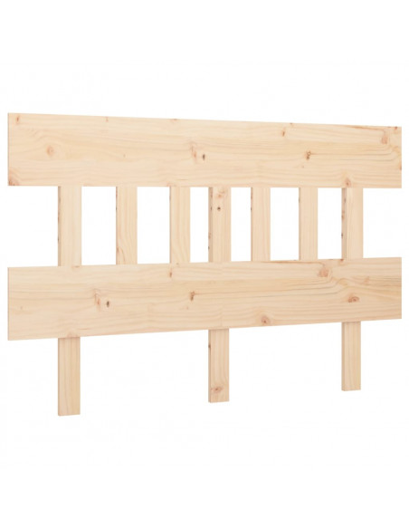 Testiera per Letto 123,5x3x81 cm in Legno Massello di Pino