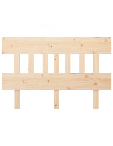 Testiera per Letto 123,5x3x81 cm in Legno Massello di Pino