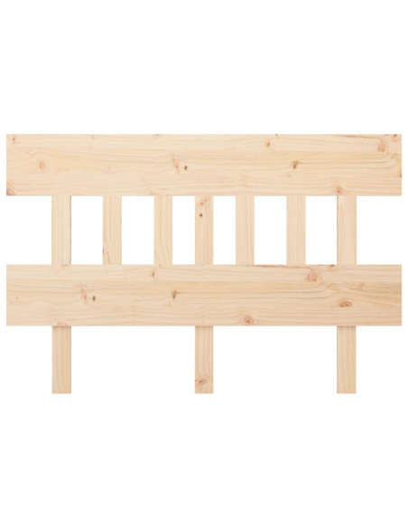 Testiera per Letto 123,5x3x81 cm in Legno Massello di Pino