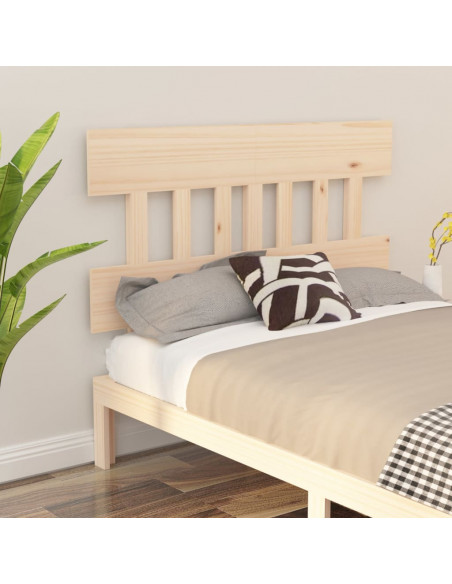 Testiera per Letto 123,5x3x81 cm in Legno Massello di Pino