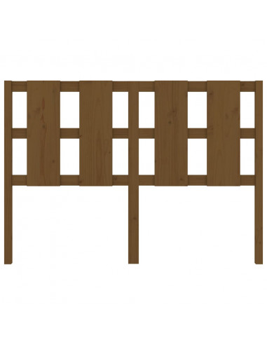 Testiera Letto Miele 125,5x4x100 cm in Legno Massello di Pino