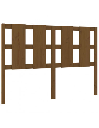 Testiera per Letto Miele 140,5x4x100 cm Legno Massello di Pino