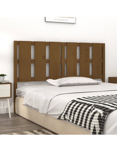 Testiera per Letto Miele 155,5x4x100 cm Legno Massello di Pino