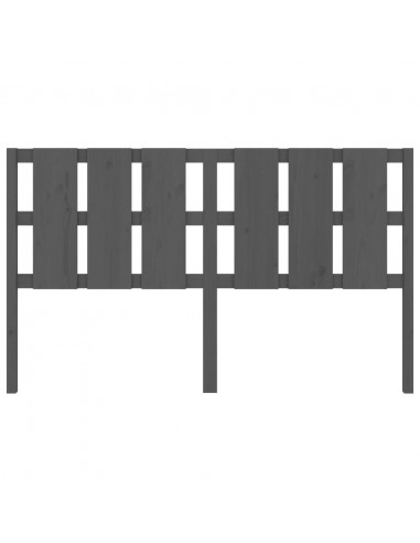 Testiera per Letto Grigia 165,5x4x100 cm Legno Massello di Pino