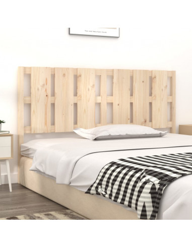 Testiera per Letto 185,5x4x100 cm in Legno Massello di Pino