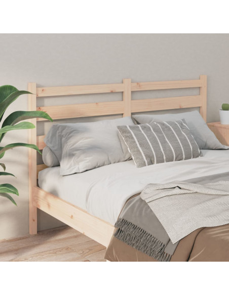 Testiera per Letto 126x4x100 cm in Legno Massello di Pino