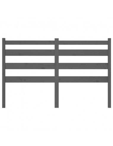 Testiera per Letto Grigia 166x4x100cm in Legno Massello di Pino