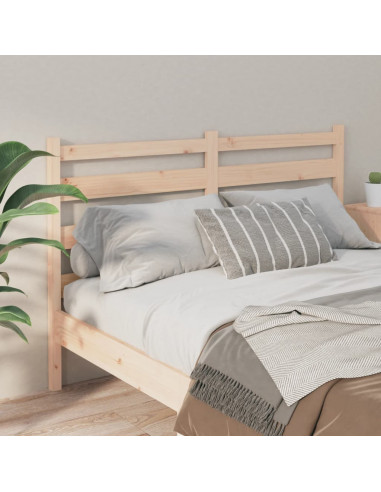 Testiera per Letto 206x4x100 cm in Legno Massello di Pino