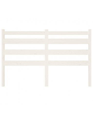 Testiera per Letto Bianca 206x4x100 cm Legno Massello di Pino