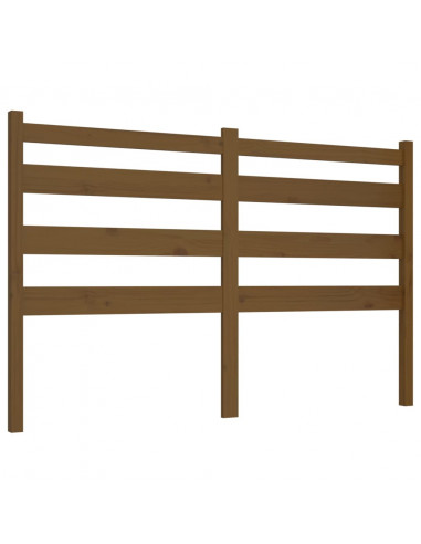 Testiera per Letto Miele 206x4x100 cm in Legno Massello di Pino