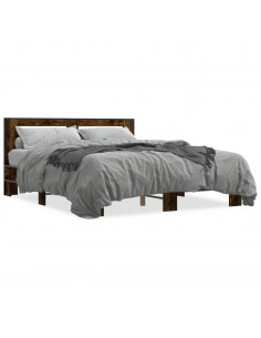 Giroletto Rovere Fumo 150x200 cm in Legno Multistrato Metallo 2