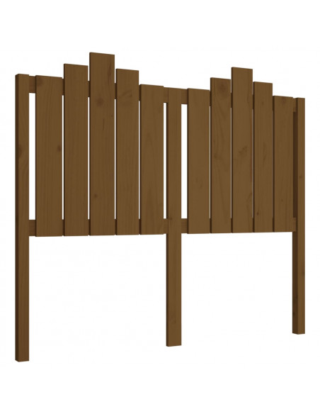Testiera per Letto Miele 126x4x110 cm Legno Massello di Pino