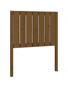 Testiera per Letto Miele 80,5x4x100cm in Legno Massello di Pino 2