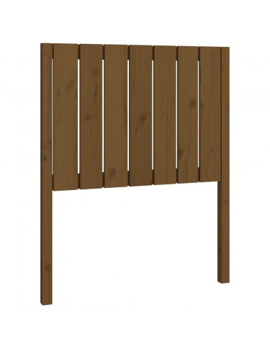 Testiera per Letto Miele 80,5x4x100cm in Legno Massello di Pino