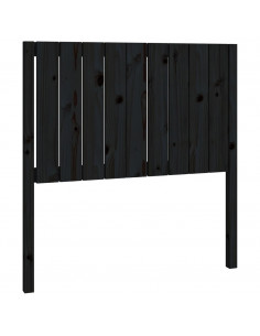 Testiera per Letto Nera 95,5x4x100 cm in Legno Massello di Pino 2