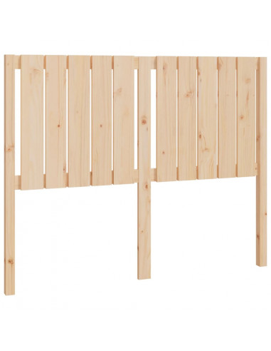 Testiera per Letto 125,5x4x100 cm in Legno Massello di Pino