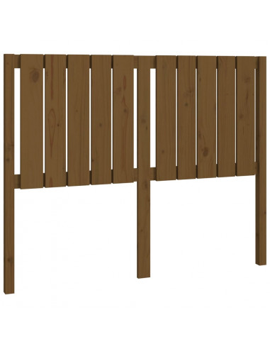 Testiera per Letto Miele 125,5x4x100 cm Legno Massello di Pino