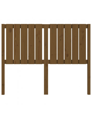 Testiera per Letto Miele 125,5x4x100 cm Legno Massello di Pino