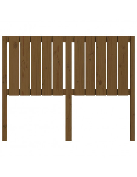 Testiera per Letto Miele 125,5x4x100 cm Legno Massello di Pino