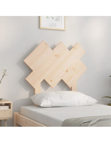 Testiera per Letto 72,5x3x81 cm in Legno Massello di Pino