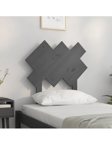 Testiera per Letto Bianca 72,5x3x81 cm Legno Massello di Pino