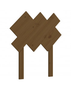 Testiera per Letto Miele 72,5x3x81 cm in Legno Massello di Pino 2