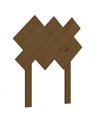 Testiera per Letto Miele 72,5x3x81 cm in Legno Massello di Pino