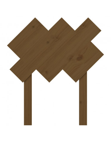 Testiera per Letto Miele 72,5x3x81 cm in Legno Massello di Pino