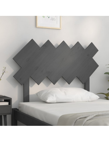 Testiera per Letto Bianca 104x3x80,5 cm Legno Massello di Pino