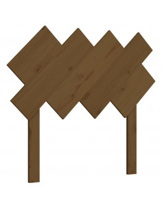 Testiera per Letto Miele 92x3x81 cm in Legno Massello di Pino 2