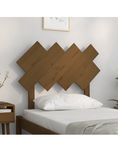 Testiera per Letto Miele 92x3x81 cm in Legno Massello di Pino