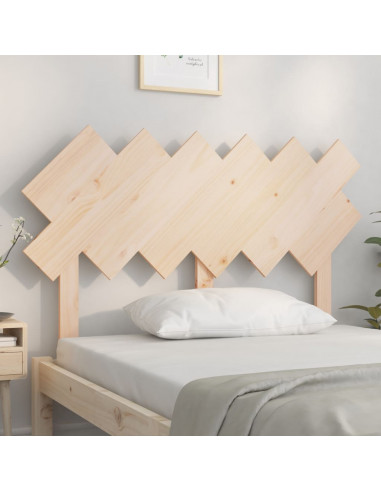 Testiera per Letto 122,5x3x80,5 cm in Legno Massello di Pino