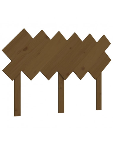 Testiera per Letto Marrone Miele122,5x3x80,5cm in Pino Massello