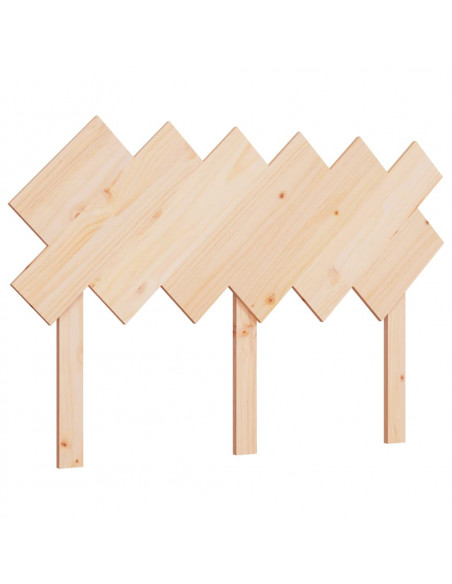 Testiera per Letto Bianca 132x3x81 cm Legno Massello di Pino