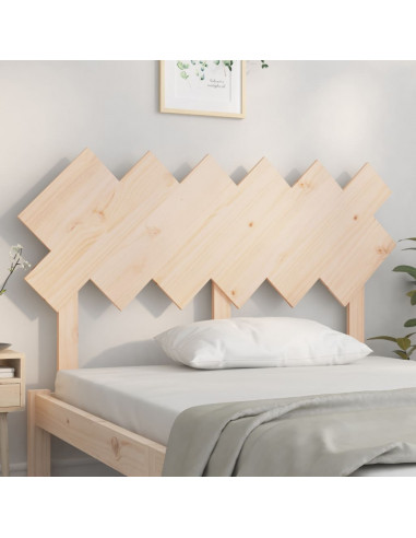 Testiera per Letto Bianca 132x3x81 cm Legno Massello di Pino