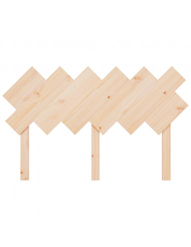 Testiera per Letto Bianca 132x3x81 cm Legno Massello di Pino