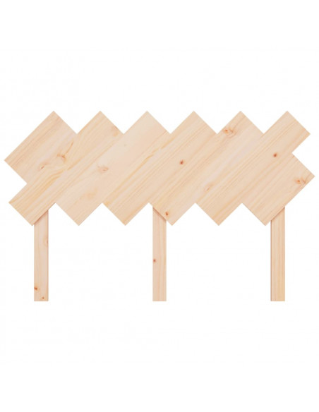 Testiera per Letto Bianca 132x3x81 cm Legno Massello di Pino