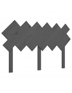 Testiera per Letto Bianca 132x3x81 cm Legno Massello di Pino 2