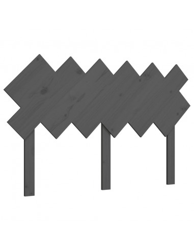 Testiera per Letto Bianca 132x3x81 cm Legno Massello di Pino