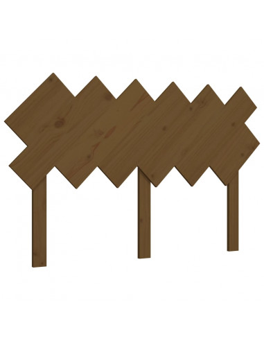 Testiera per Letto Miele 132x3x81 cm Legno Massello di Pino