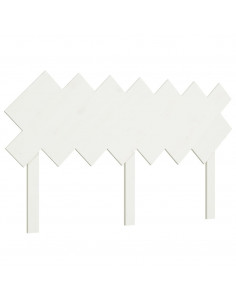 Testiera per Letto Bianca 141x3x80,5 cm Legno Massello di Pino 2