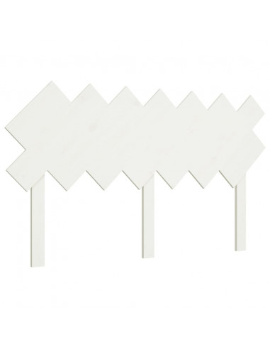 Testiera per Letto Bianca 141x3x80,5 cm Legno Massello di Pino