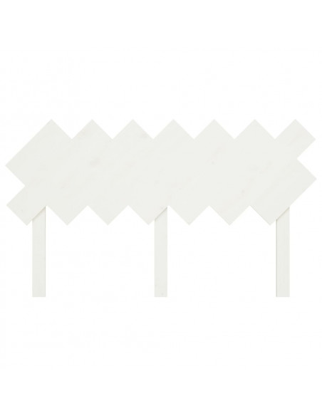 Testiera per Letto Bianca 141x3x80,5 cm Legno Massello di Pino