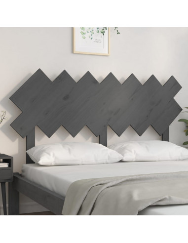 Testiera per Letto Bianca 151,5x3x81 cm Legno Massello di Pino