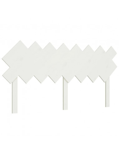 Testiera per Letto Bianca 159,5x3x80,5cm Legno Massello di Pino